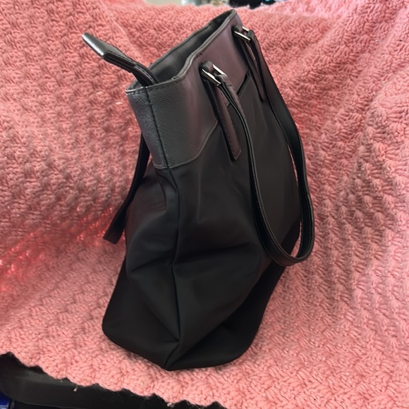 Michael Kors basic black classic bag cloth with vinyl trim, shoulder bag - Picture 5 of 10